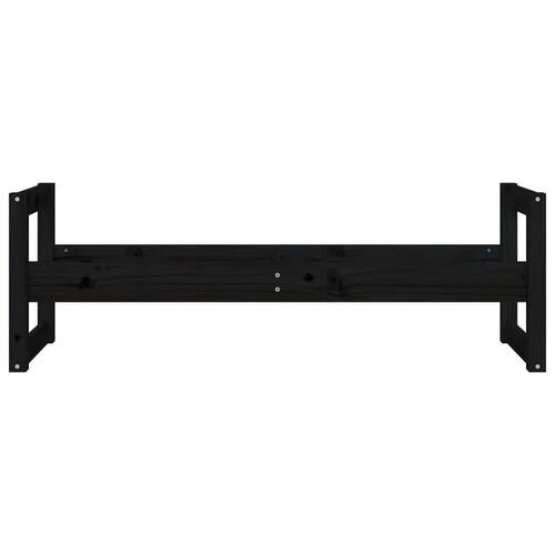 Dækreol 120x40x40 cm massivt fyrretræ sort