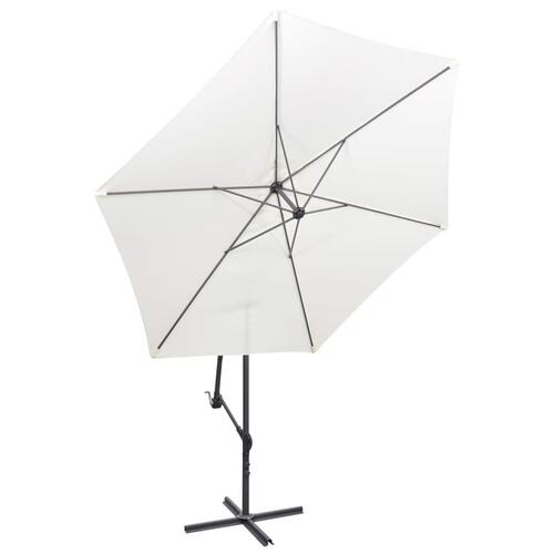 Hængeparasol 3 m sandhvid