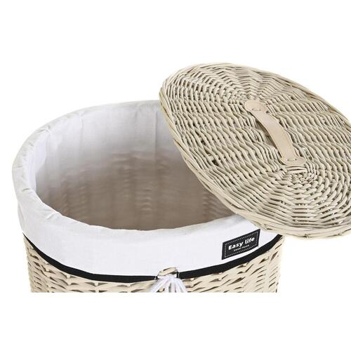 Set med kurve Hvid Beige flet 51 x 38 x 58 cm