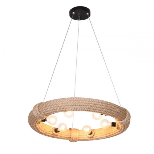 Loftlampe brun tov - 6 pærer (51 × 51 × 10 cm)