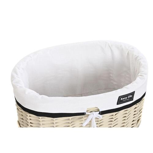 Set med kurve Hvid Beige flet 51 x 38 x 58 cm