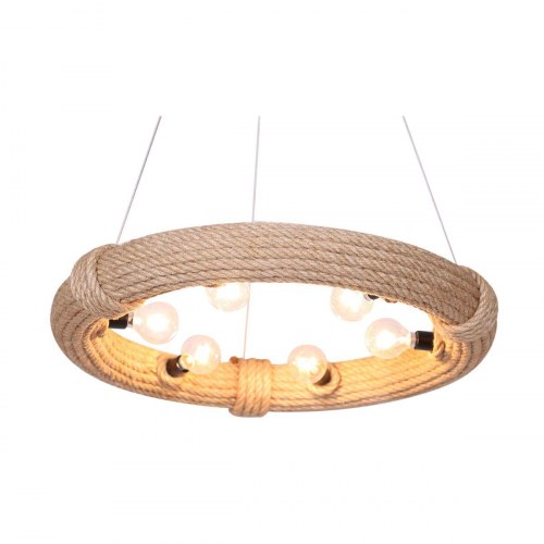 Loftlampe brun tov - 6 pærer (51 × 51 × 10 cm)
