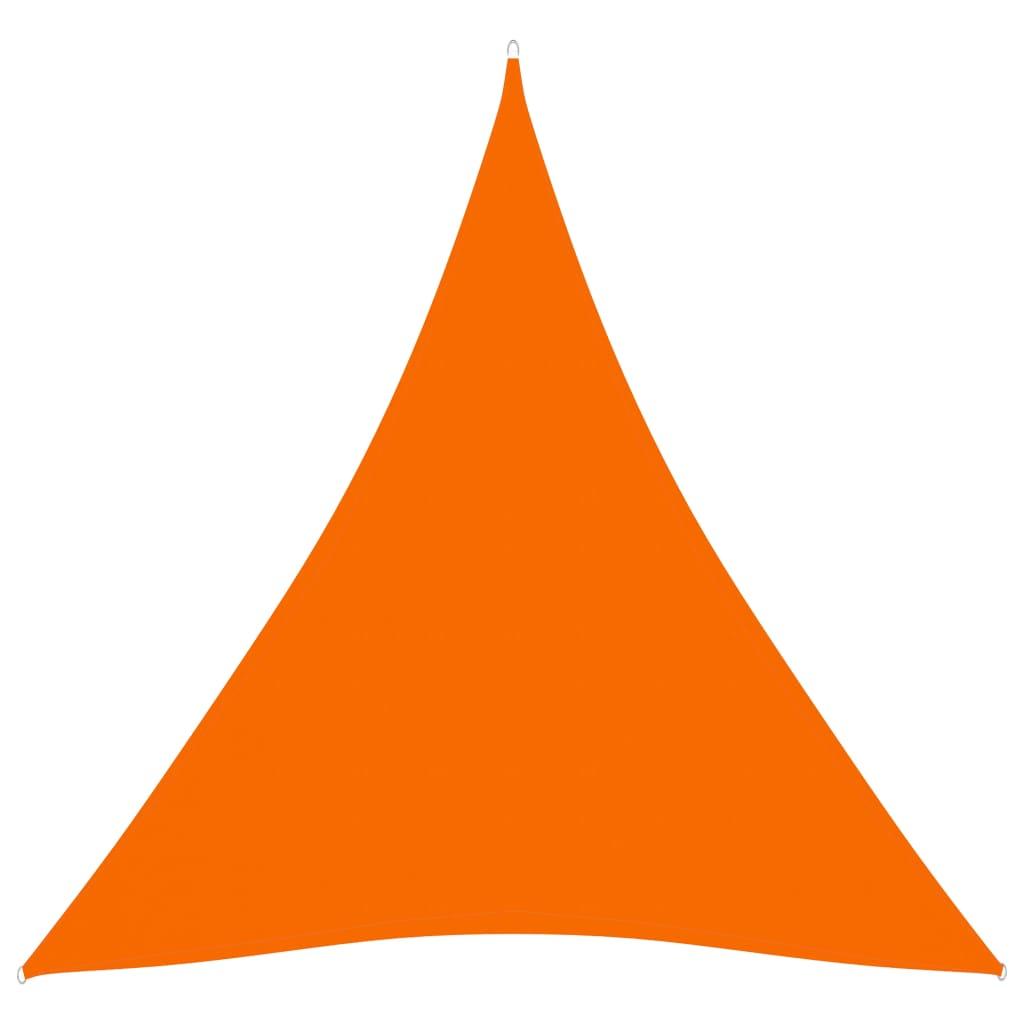 Solsejl 4x4x4 m oxfordstof trekantet orange
