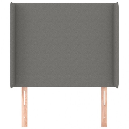 Sengegavl med kanter 83 x 16 x 118/128 cm - mørkegrå