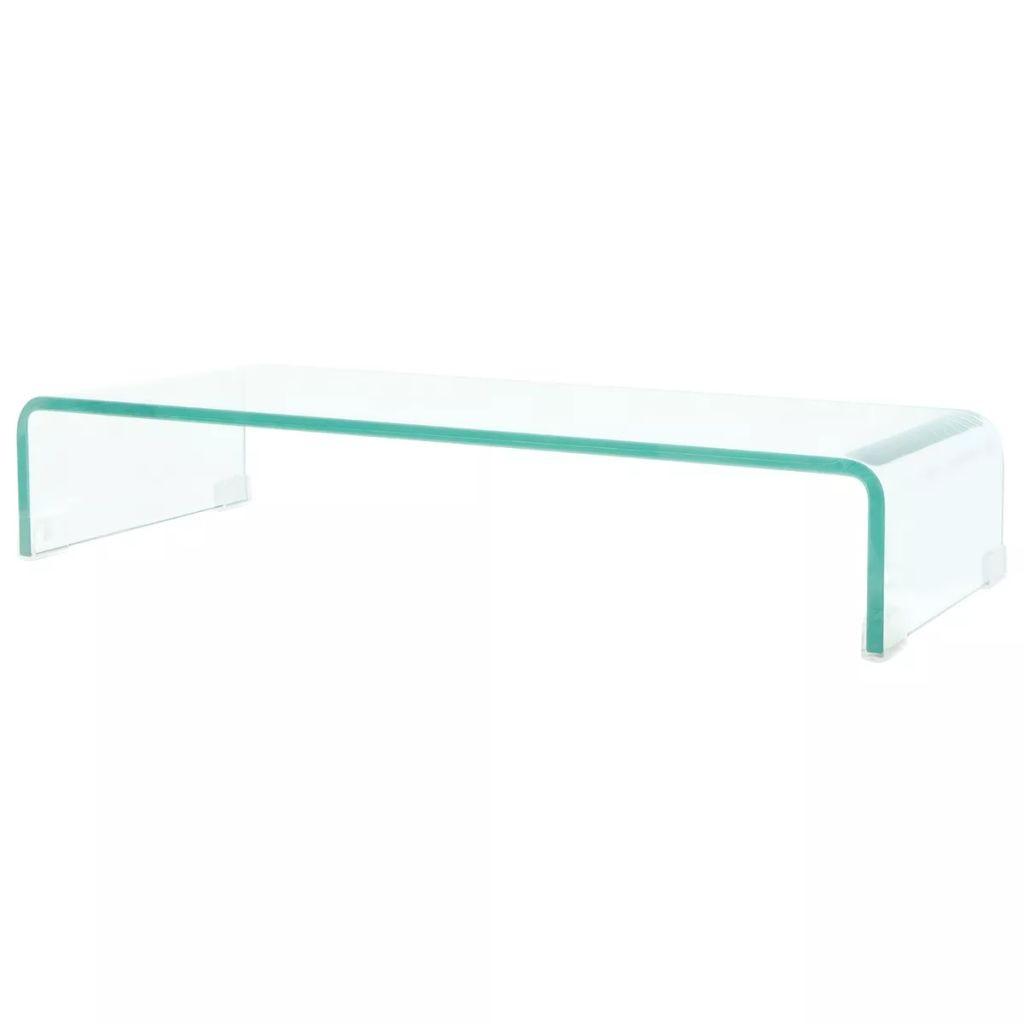 Stander Monitorstand Klart Glas 70x30x13