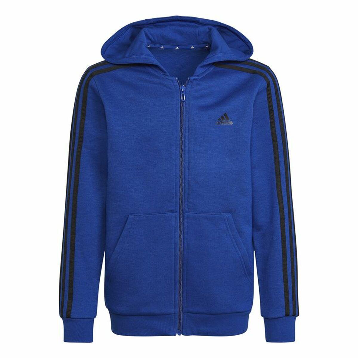 Adidas Essentials 3-stripes sportsjakke til drenge, blå (11-12 år)