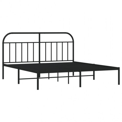 Sengeramme med sengegavl 180x200 cm - sort