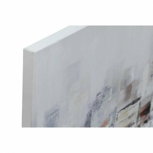 Lærredsmaleri - abstrakt skyline, grå, 120 × 80 cm
