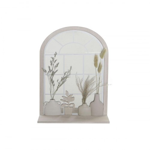 Vægspejl - Beige Vase Cottage, 35 × 10 × 50 cm
