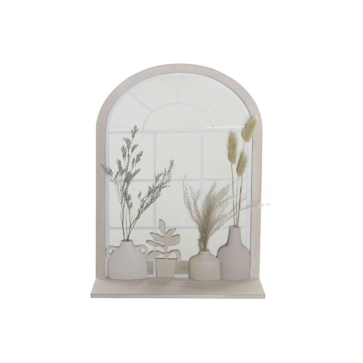 Vægspejl - Beige Vase Cottage, 35 × 10 × 50 cm
