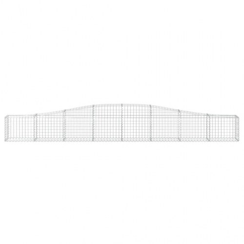 Buede gabionkurve - 3 stk. 400×30×40/60 cm i galvaniseret jern