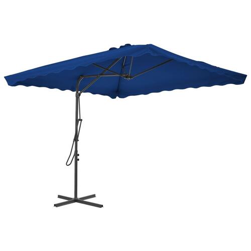 Parasol med stålstang 250x250x230 cm blå
