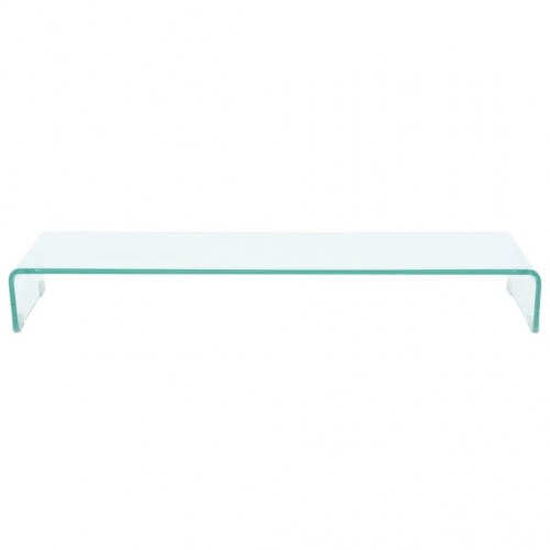 TV- og monitorstand i klart glas - 100 x 30 x 13 cm