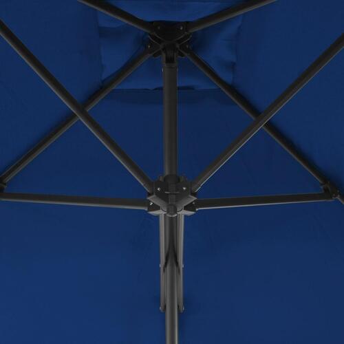 Parasol med stålstang 250x250x230 cm blå