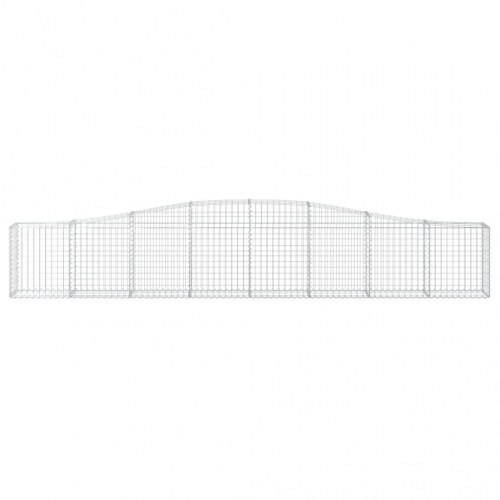 Buede gabionkurve - 3 stk. 400×30×60/80 cm i galvaniseret jern