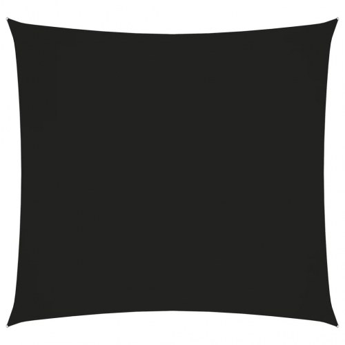 Solsejl rektangulær 2 × 2,5 m - oxfordstof, sort