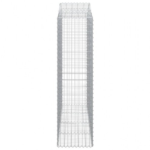 Buede gabionkurve - 4 stk. 200×50×180/200 cm i galvaniseret jern