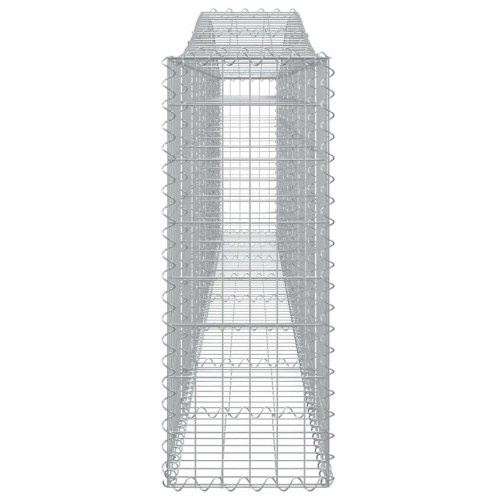 Buede gabionkurve - 4 stk. 400×30×80/100 cm i galvaniseret jern