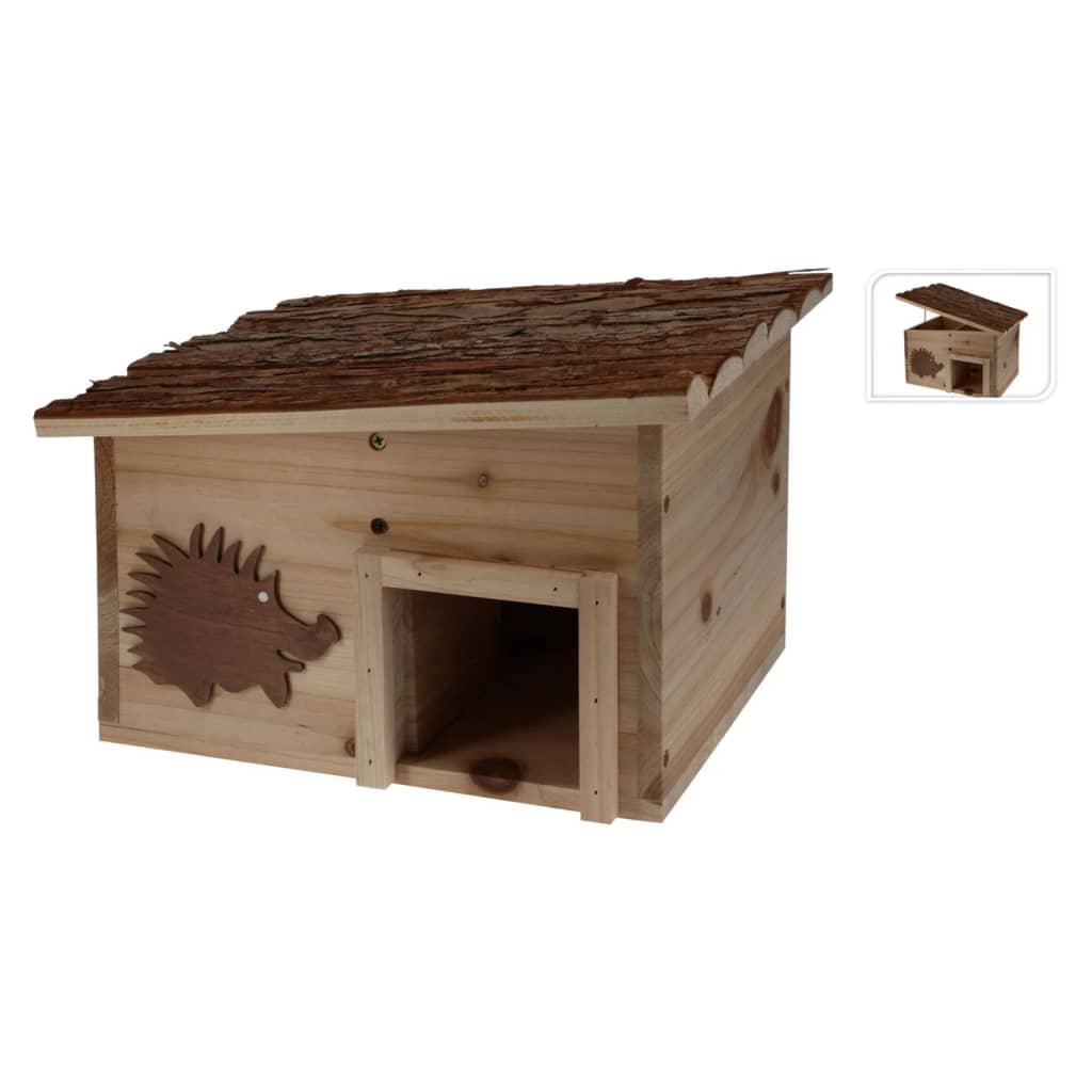 ProGarden pindsvinehus 34x28x22 cm træ med træbark