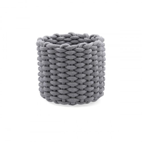 Vinthera Moa dekorativ kurv i bomuld, grå 23 × 21 cm