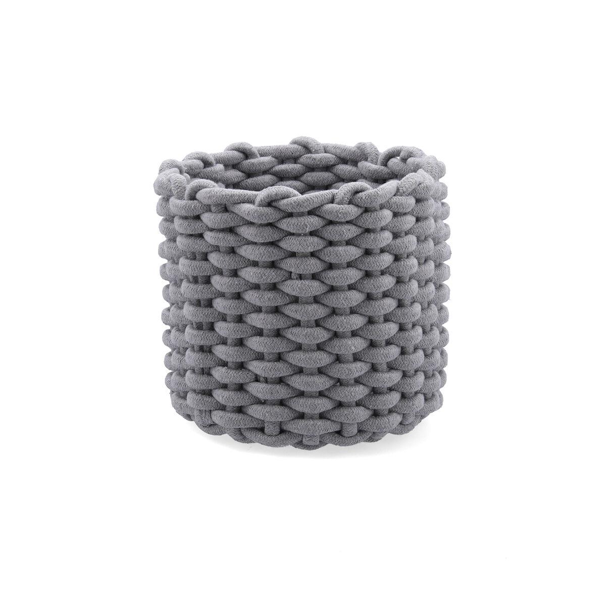 Vinthera Moa dekorativ kurv i bomuld, grå 23 × 21 cm