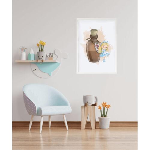 Maleri Crochetts Alice Multifarvet Træ MDF 33 x 43 x 2 cm Pige