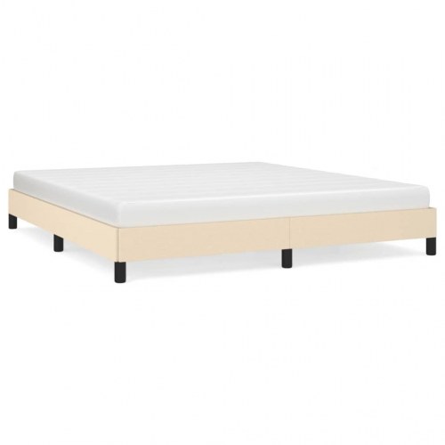 Sengeramme uden madras 180x200 cm - stof, cremefarvet