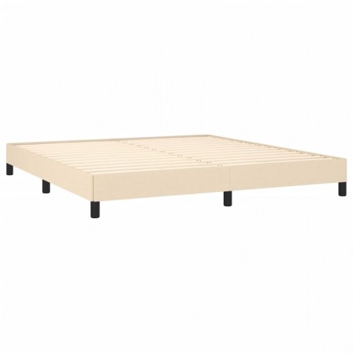 Sengeramme uden madras 180x200 cm - stof, cremefarvet