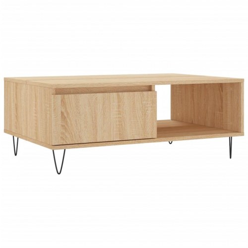 Sofabord 90 × 60 × 35 cm i konstrueret træ - sonoma-eg
