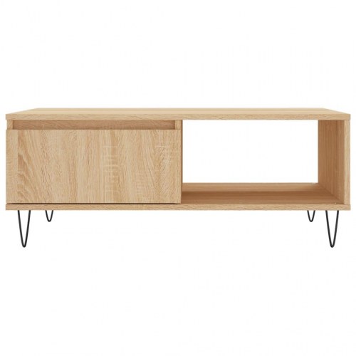 Sofabord 90 × 60 × 35 cm i konstrueret træ - sonoma-eg