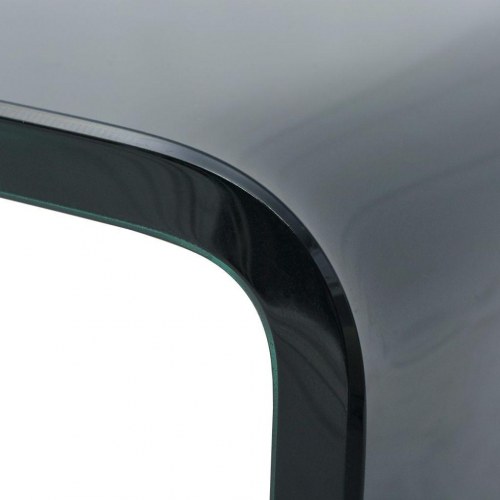 Monitorstand i sort glas - 70 x 30 x 13 cm