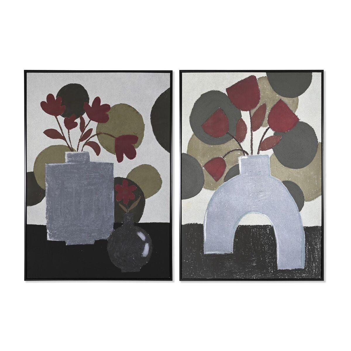 Vægkunst lærred - vasemotiv, 83 × 4,5 × 122,5 cm