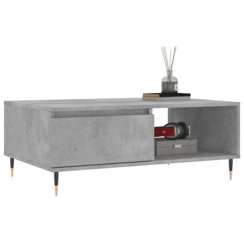 Sofabord i konstrueret træ 90 x 60 x 35 cm - betongrå