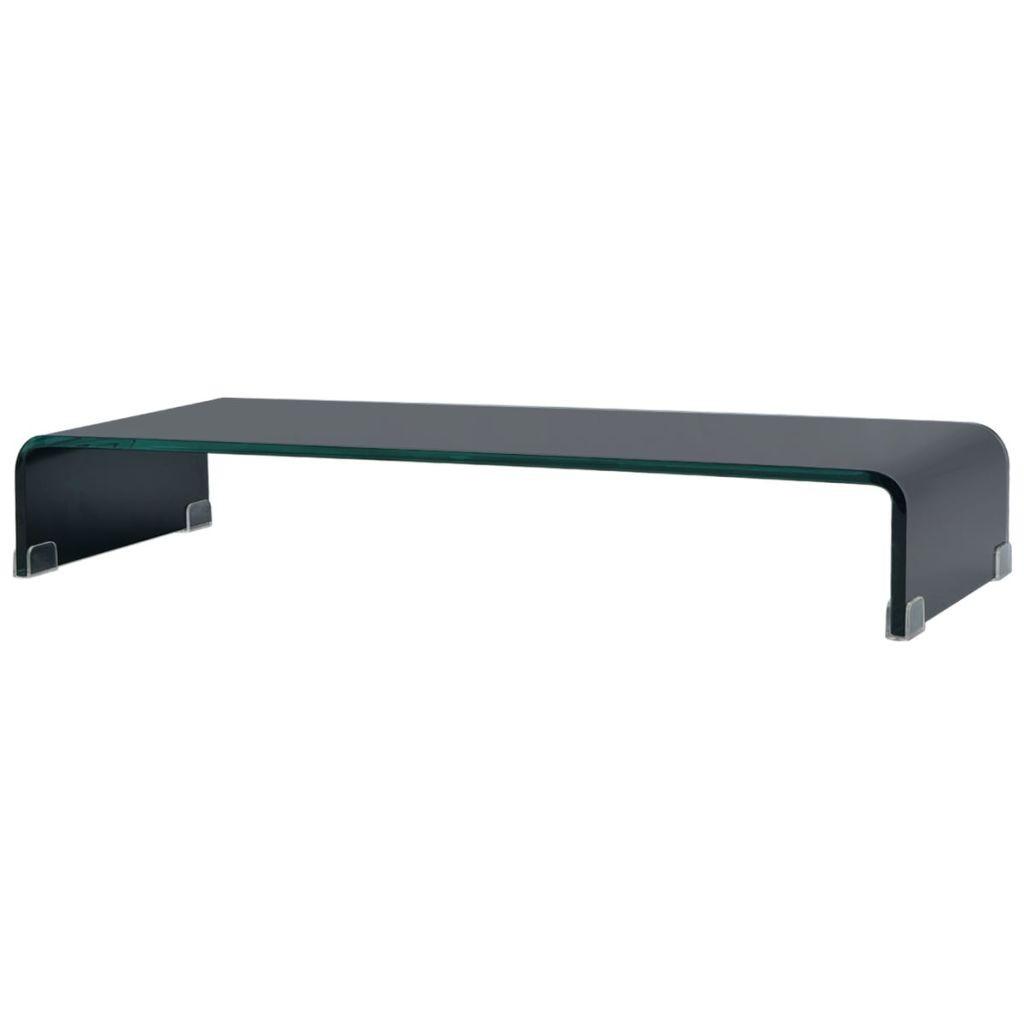 Stander Monitorstand Sort Glas 80x30x13