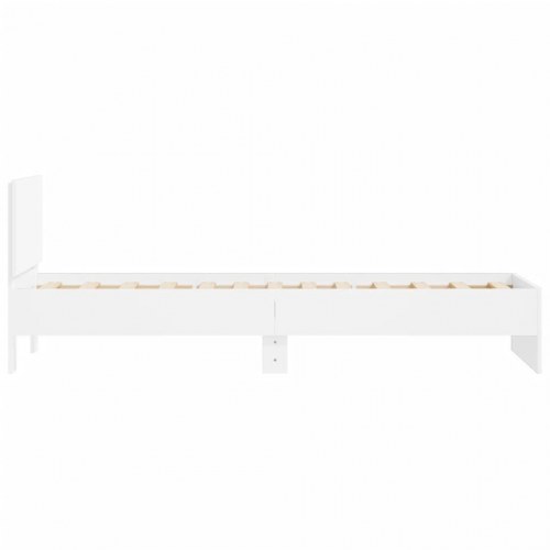 Sengeramme med sengegavl 75 x 190 cm - hvid