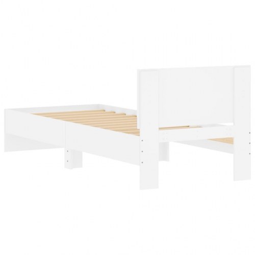Sengeramme med sengegavl 75 x 190 cm - hvid