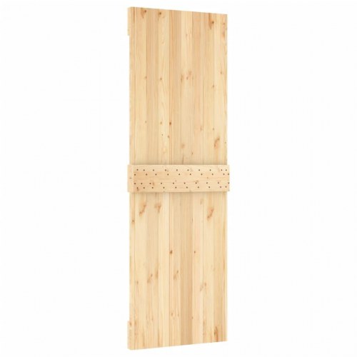 Skydedør med monteringssæt 70x210 cm massivt fyrretræ