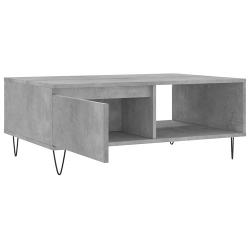 Sofabord i konstrueret træ - 90 × 60 × 35 cm, betongrå