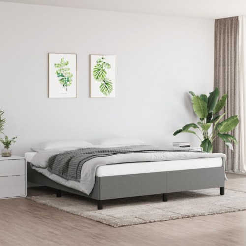 Sengeramme uden madras 180×200 cm - stof, mørkegrå