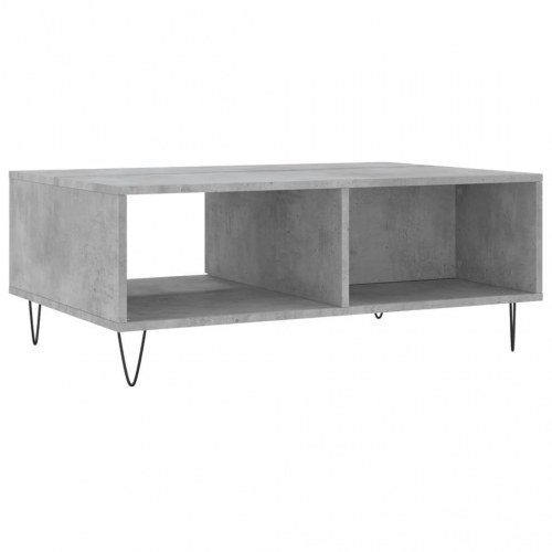 Sofabord i konstrueret træ - 90 × 60 × 35 cm, betongrå