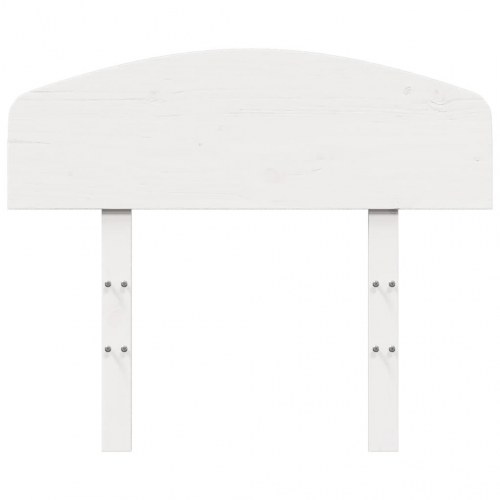 Sengegavl 90 cm massivt fyrretræ hvid