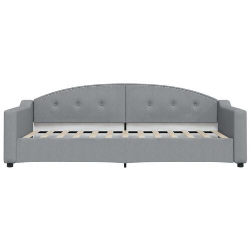 Daybed med udtræk og skuffer 90x200 cm stof lysegrå
