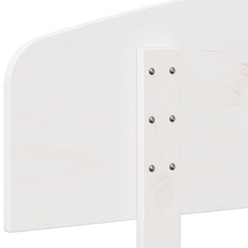 Sengegavl 90 cm massivt fyrretræ hvid