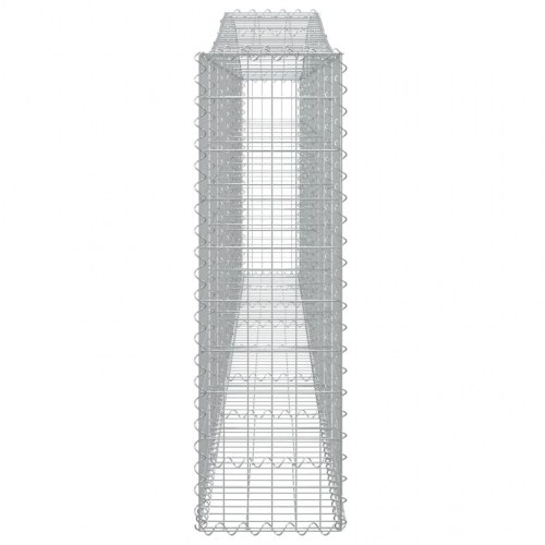 Buede gabionkurve - 9 stk. 400×30×100/120 cm i galvaniseret jern