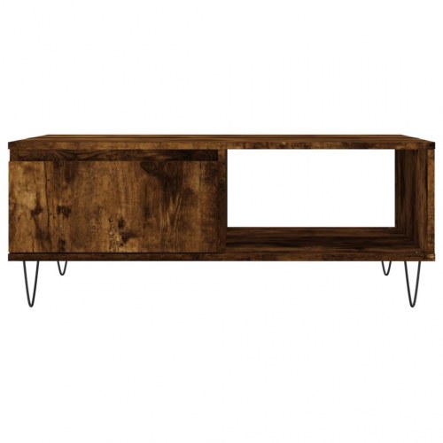 Sofabord 90×60×35 cm i konstrueret træ - røget egetræsfarve