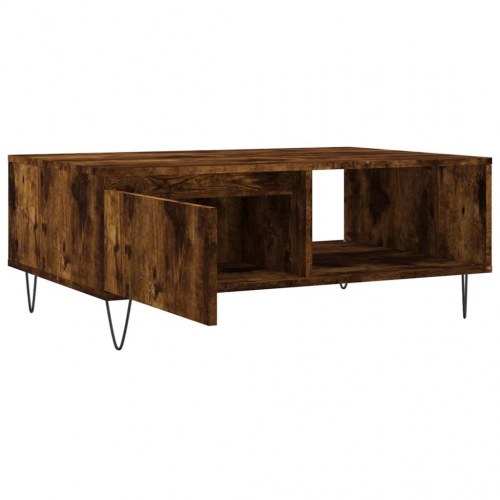 Sofabord 90×60×35 cm i konstrueret træ - røget egetræsfarve