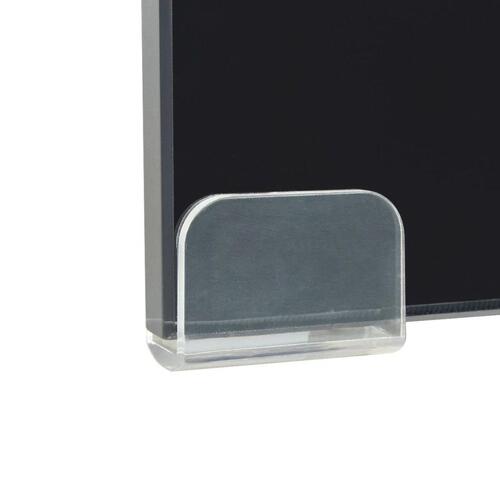 TV-stander/monitorstand sort glas 100x30x13 cm
