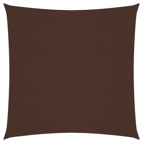 Solsejl 3,6x3,6 m oxfordstof firkantet brun