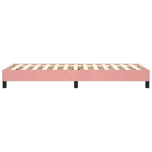 Sengeramme 90x190 cm fløjl pink