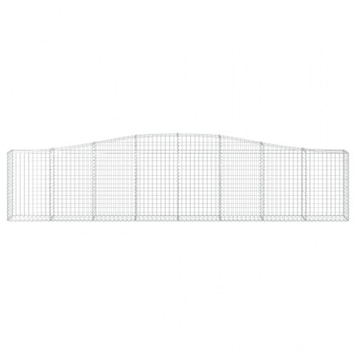 Buede gabionkurve 2 stk. 400x30x80/100 cm galvaniseret jern